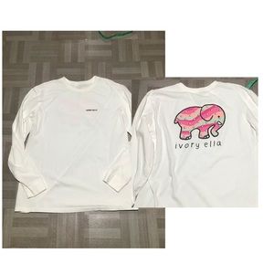 .Ivory Ella white long sleeve tee. Small